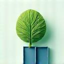 Green leaf integrating with a building structure