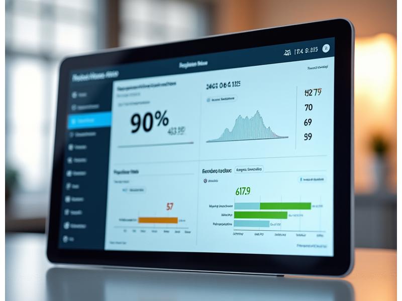 Digital dashboard showing energy consumption data for a Passive House, highlighting ultra-low usage compared to conventional homes, with green efficiency metrics