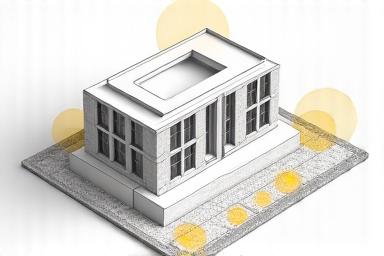 Architectural site plan highlighting optimal building orientation for solar gain, with sun path diagrams