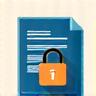Illustration of a document with secure lock, representing data collection and privacy.