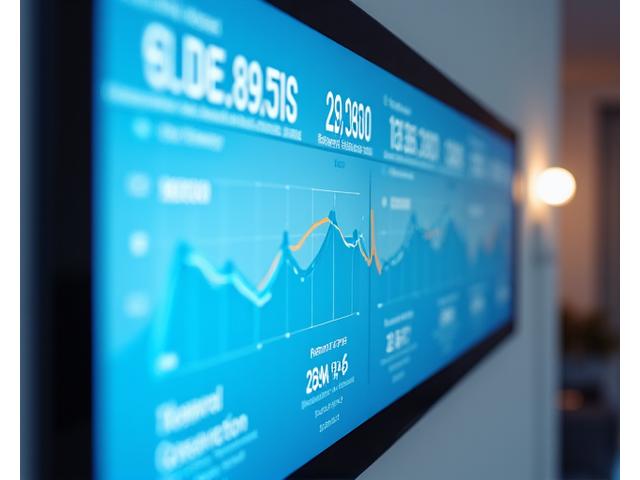 Clean digital energy dashboard displaying real-time energy consumption and insights on a tablet